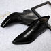 British Super Pointed Toe Business Formal Wear Mid-high-top Leather Shoes - Dazpy