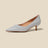 Sheepskin Pumps Elegant Mid Heel Irregular V High Heels