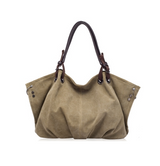 Fashion Cloth One Shoulder Lady Cross Strap Dumpling Canvas Bag Large Capacity Canvas Bag - Dazpy