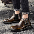 Trendy Retro Tooling Boots Sleeve Leather Boots Men - Dazpy