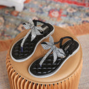 Women's Fashion Simple Bow Flat Sandals