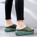 Platform sandals and slippers female open-toe muffin wedge large size women's shoes
