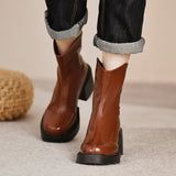 Zipper Comfortable British Style Fashion Boots - Dazpy