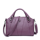 Soft Leather Sheepskin Middle-aged Lady's Small Square Bag - Dazpy