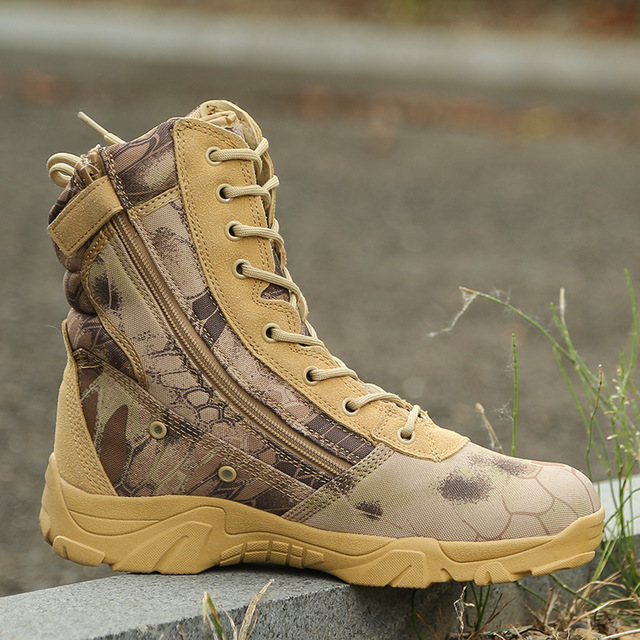 Python pattern desert tactical boots - Dazpy