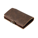 RFID ID Bank Card Holder PU Mini Metal Wallet - Dazpy