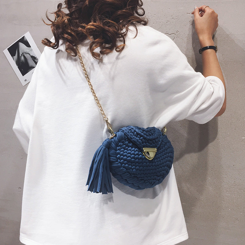 Handmade Woolen Bag For Girls One Shoulder Diagonal - Dazpy