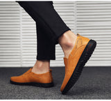 Casual Leather Shoes Korean Fashion Men's Leather Shoes - Dazpy