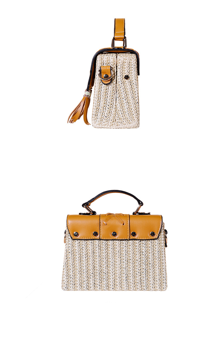 Spring And Summer New PP Straw Woven Box Bag Women - Dazpy