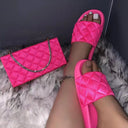 One Word Outer Wear Plaid Sandals And Slippers Plaid Shoe Bag