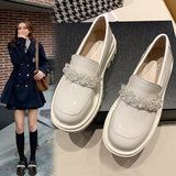 British Style Retro Big Head Doll Shoes High-heel Loafers - Dazpy