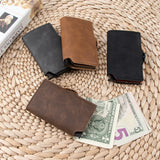 RFID ID Bank Card Holder PU Mini Metal Wallet - Dazpy