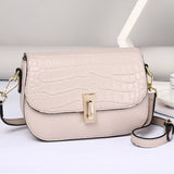 Small Square Top Layer  Lock Crossbody Shoulder Bag - Dazpy