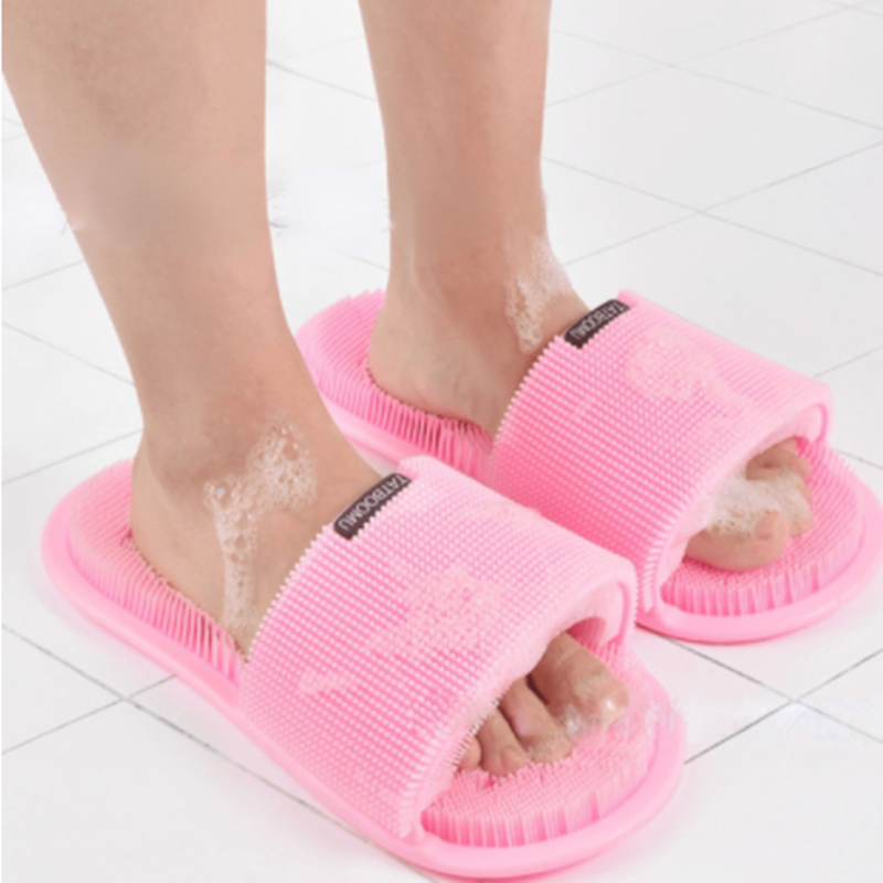 All-round Bristle Silicone Foot Wash Slippers To Clean The Soles Of The Feet - Dazpy