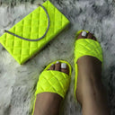 One Word Outer Wear Plaid Sandals And Slippers Plaid Shoe Bag