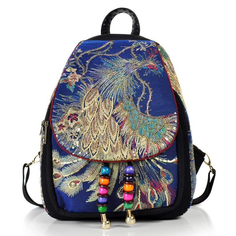 New female bag peacock embroidered bag - Dazpy