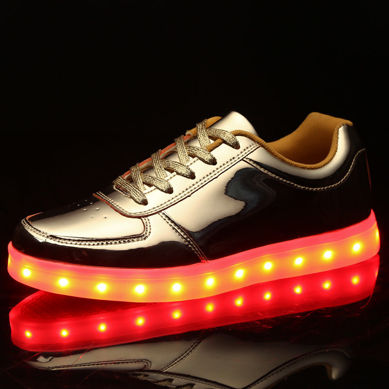 Usb Rechargeable Men's And Women's Light Shoes High Top Luminous Shoes - Dazpy