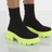 Mid-heel European And American Mid-tube Boots Set Foot Large Size Boots