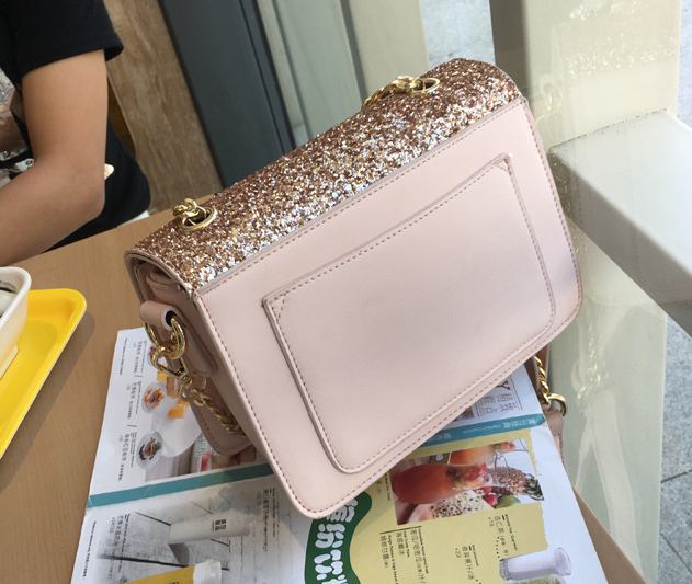 Women's Tote Bag Fashion Sequined Small Square Lady PU Fashion Hand bag - Dazpy