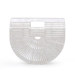 Hand-knitted acrylic beach bag