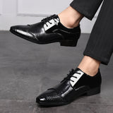 Business Formal Shoes Lace Up British Wedding Shoes - Dazpy