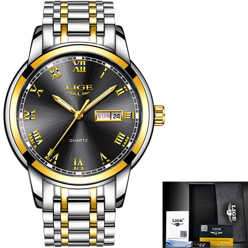 Men's Classic Stainless Steel Quartz Watch - Dazpy