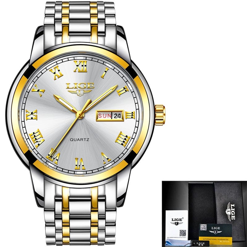 Men's Classic Stainless Steel Quartz Watch - Dazpy