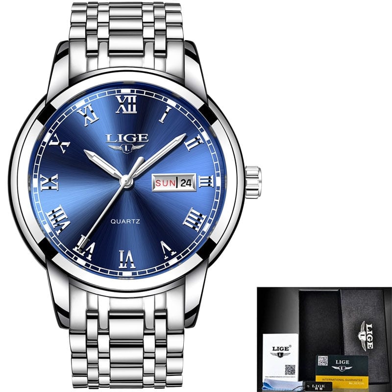 Men's Classic Stainless Steel Quartz Watch - Dazpy