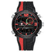 Men's Striped Silicone Strap Sports Watch - Dazpy