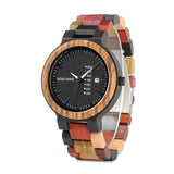 Wooden Watch with Colorful Band - Dazpy