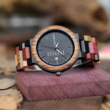 Wooden Watch with Colorful Band - Dazpy