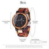 Wooden Watch with Colorful Band - Dazpy