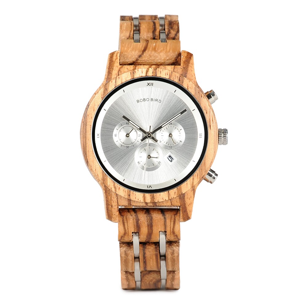 Women's Wooden Bracelet Chronograph Watches - Dazpy