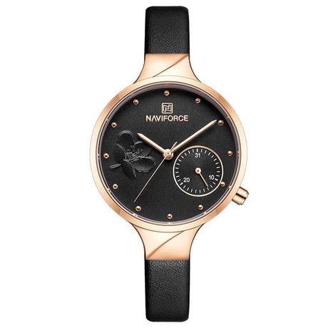 Women's Elegant Leather Quartz Watch - Dazpy