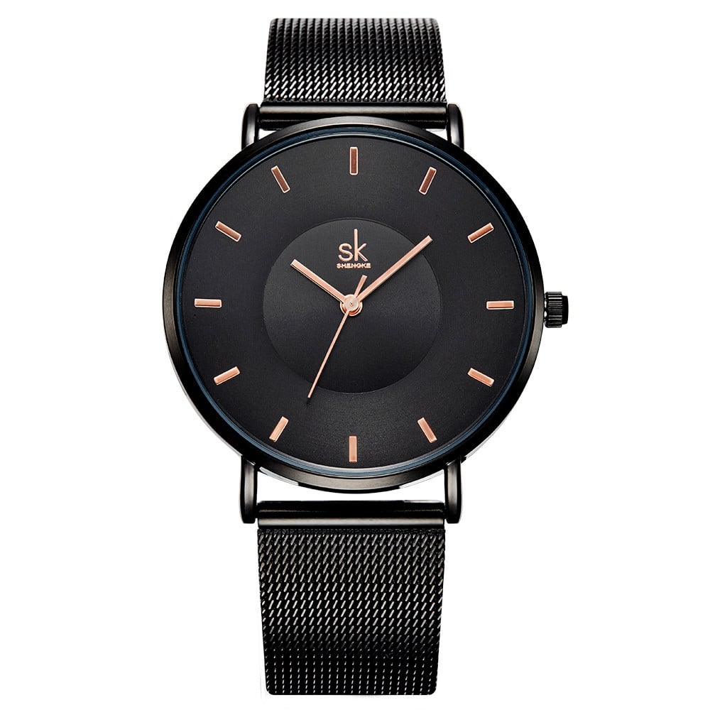 Ultra Thin Wristwatches for Women with Metal Mesh Strap - Dazpy