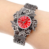 Women's Carved Steel Bracelet Watch - Dazpy