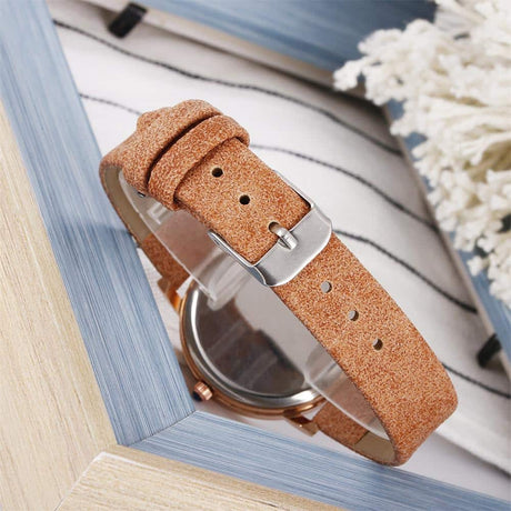 Vintage Leather Butterfly Quartz Watch for Women - Dazpy