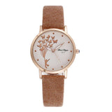 Vintage Leather Butterfly Quartz Watch for Women - Dazpy