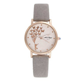 Vintage Leather Butterfly Quartz Watch for Women - Dazpy