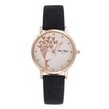 Vintage Leather Butterfly Quartz Watch for Women - Dazpy