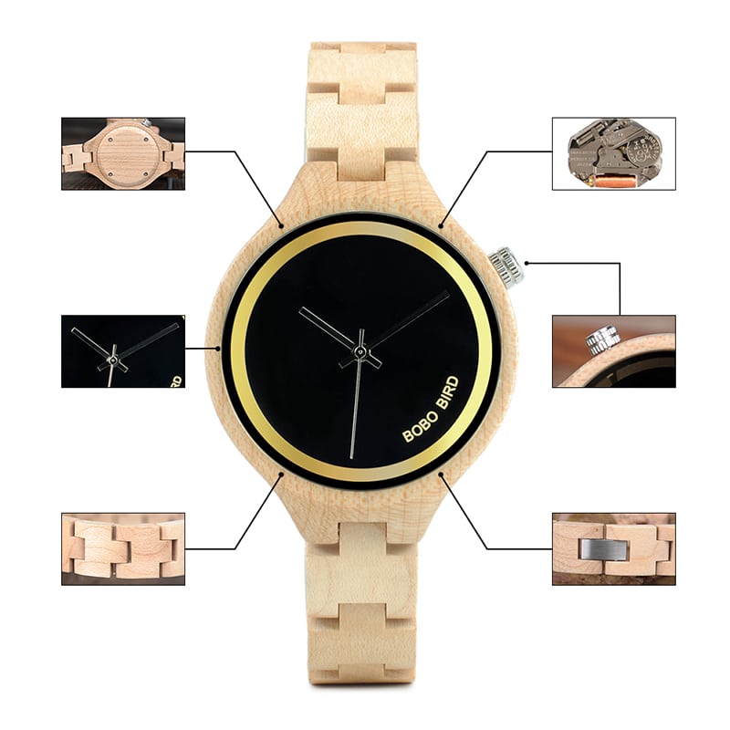 Women's Minimalist Wooden Watch - Dazpy