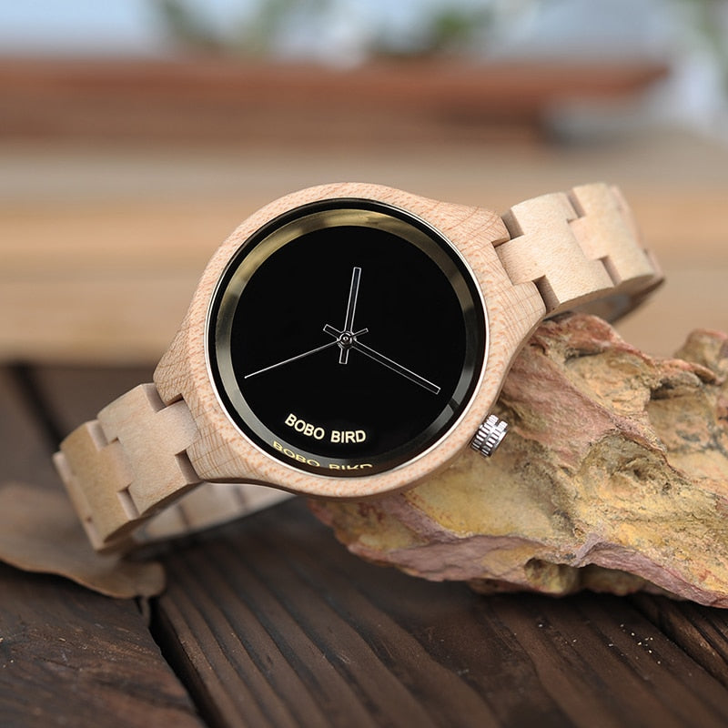 Women's Minimalist Wooden Watch - Dazpy