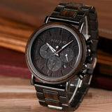 Men's Business Style Wood Decorated Watch - Dazpy