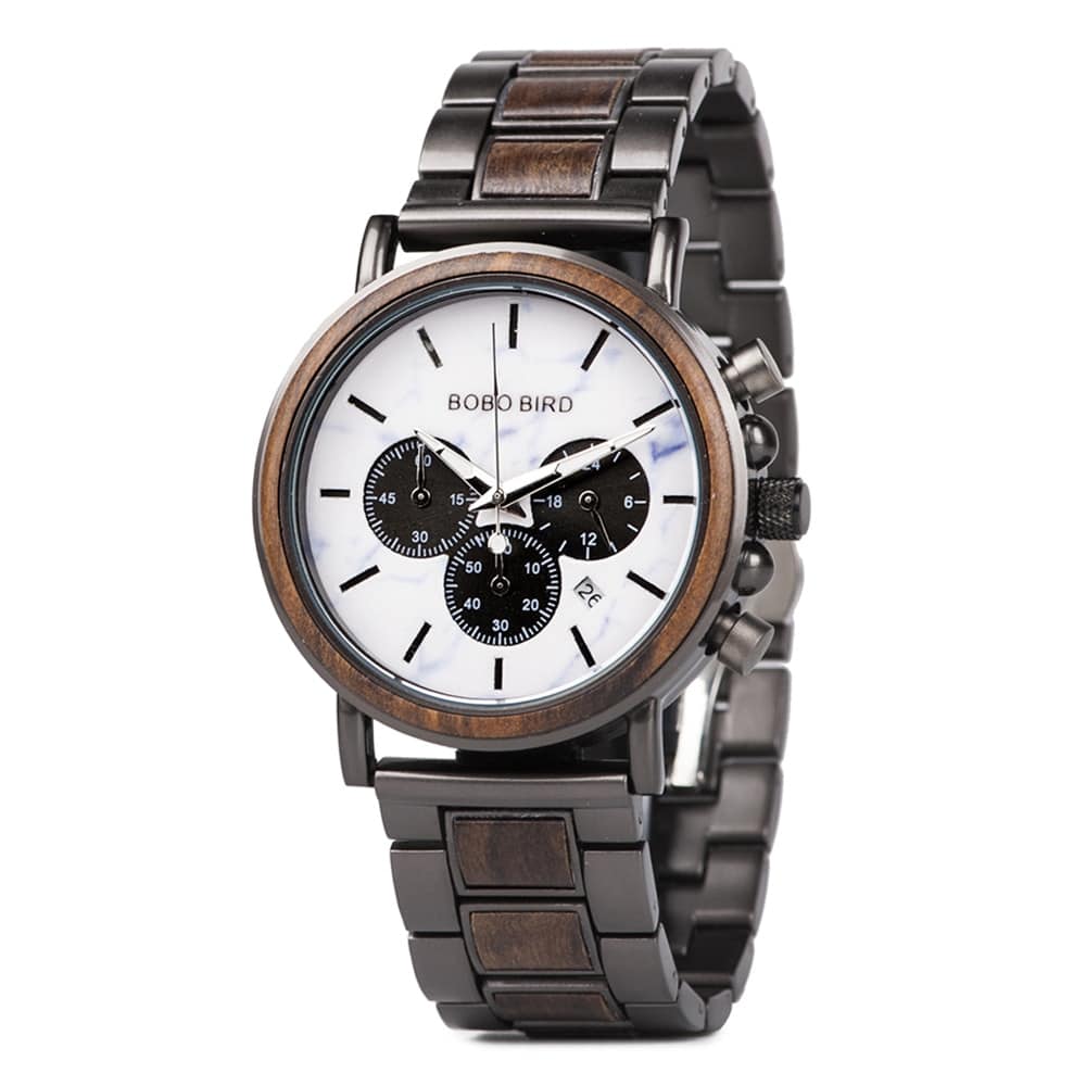 Men's Business Style Wood Decorated Watch - Dazpy