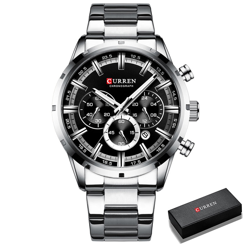 Men's Waterproof Stainless Steel Watch - Dazpy