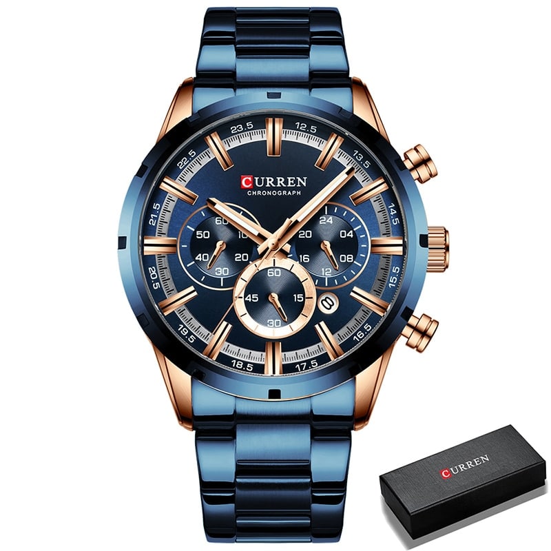 Men's Waterproof Stainless Steel Watch - Dazpy