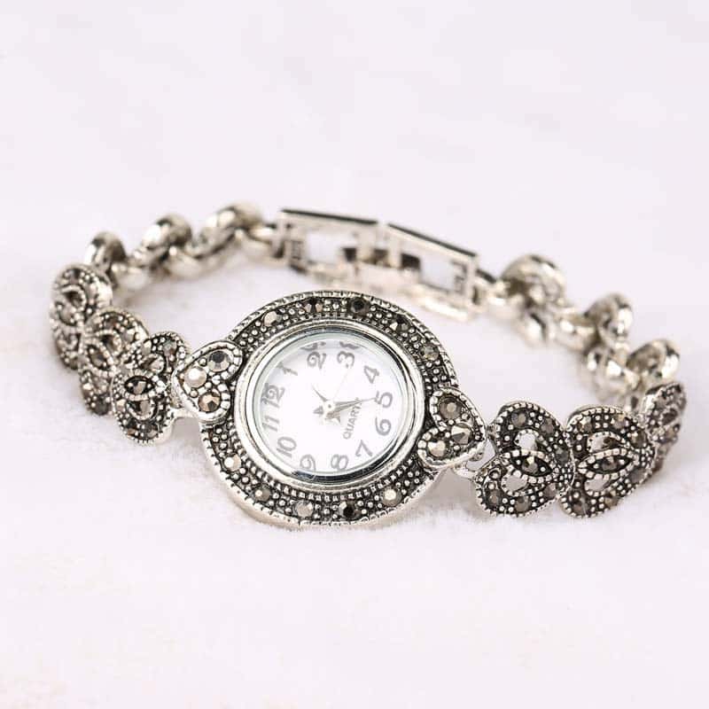 Women's Crystal Heart Bracelet Watches - Dazpy