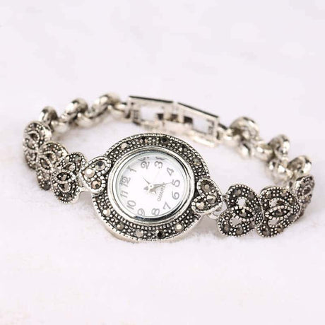 Women's Crystal Heart Bracelet Watches - Dazpy