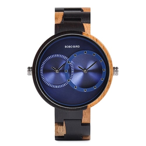 Round Shaped Mechanical Wooden Watch - Dazpy