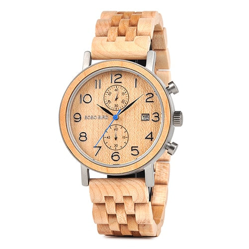 Round Shaped Wooden Watch - Dazpy